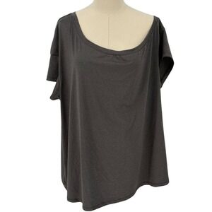 TORRID ACTIVE Women's Gray Off the Shoulder Short Sleeve Tunic Top Size 2
